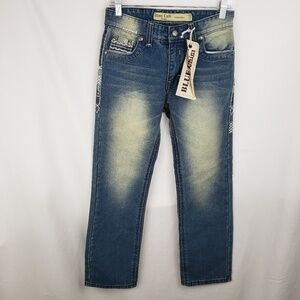 𝅺BLUE Cult Denim Boot cut Jeans Size 12 x 27 NWT